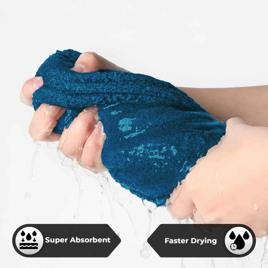Story@Home Microfiber Towels | Solid Bath Towel | 400 GSM | XL | Blue