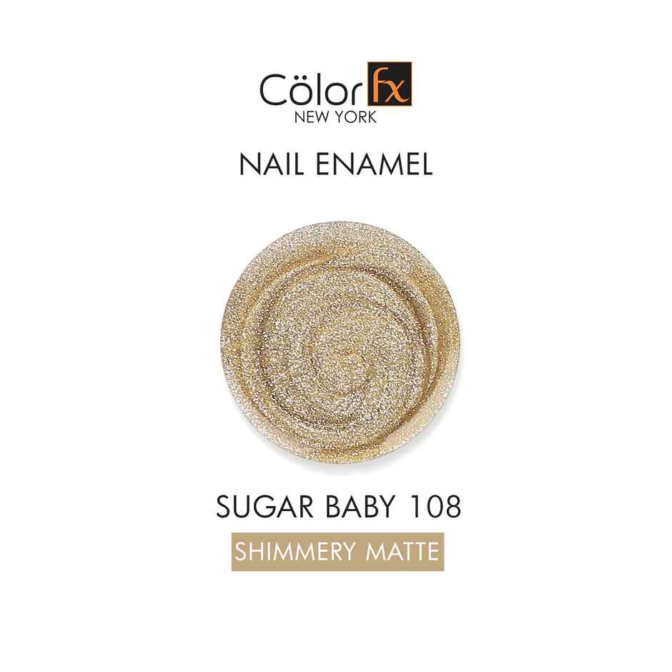 Color Fx Shimmery Matte Gold Gel Long Lasting Nail Polish 108