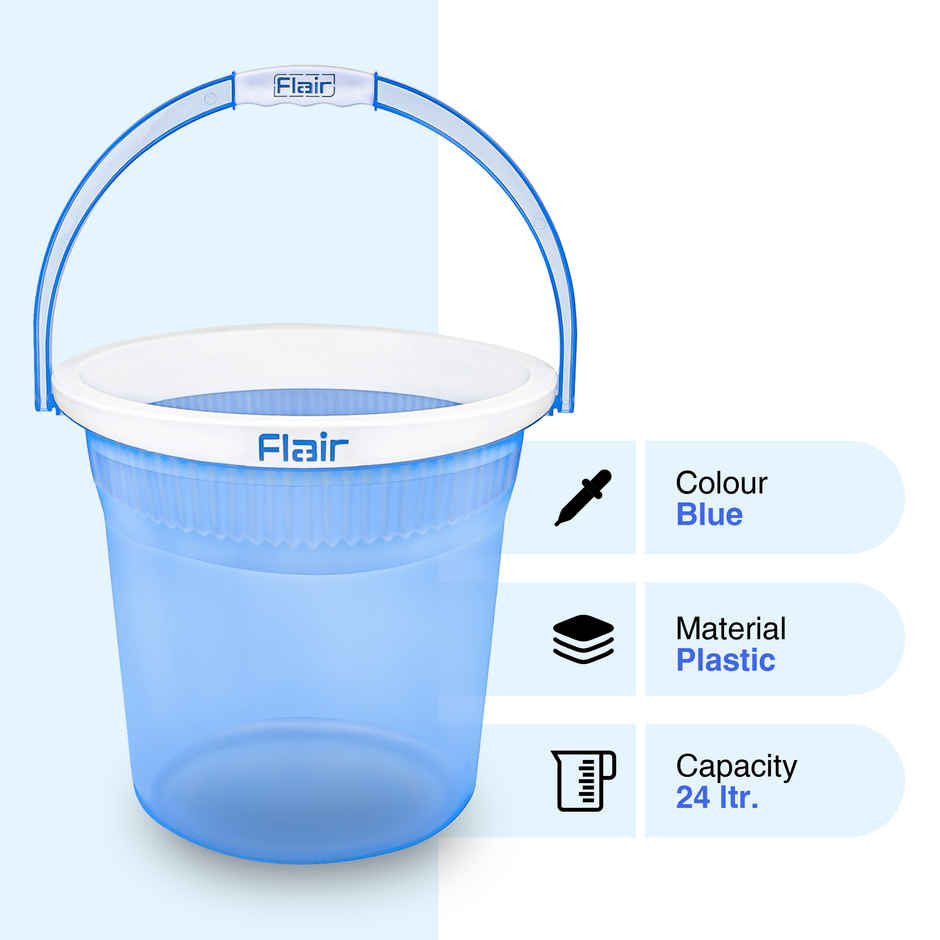 Flair Estella Crystal | Bucket | 24 Litre | Blue