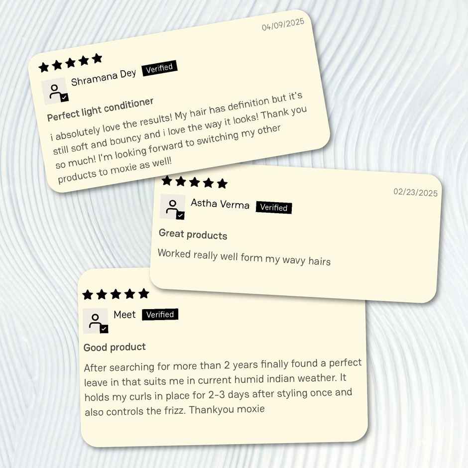 Moxie Beauty Weightless Leave In Conditioner | For Frizzy, Dry, or Wavy Hair