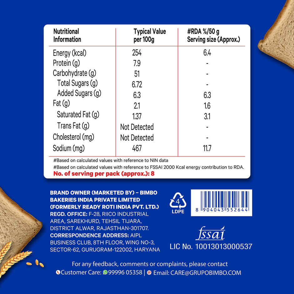 Modern Sandwich Supreme White Bread (400g) & Lotus Biscoff Caramelized Smooth Spread (400g) Combo