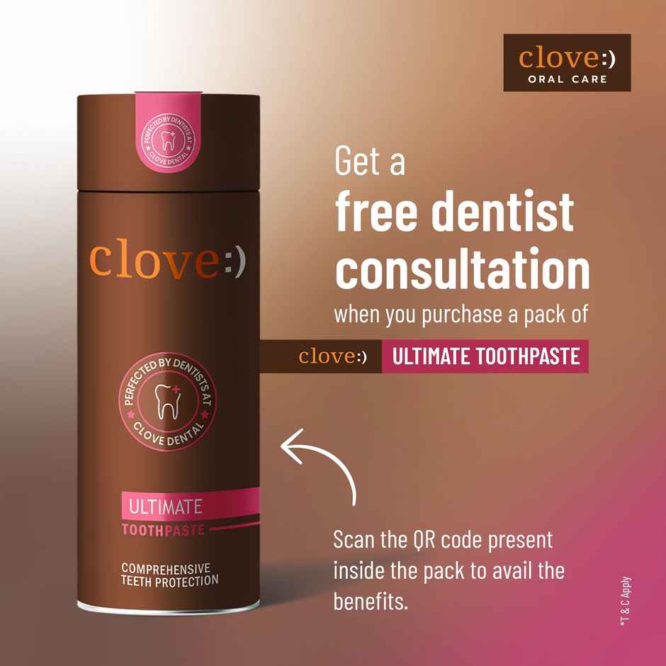 Clove Oral Care Ultimate Toothpaste | Active Freshness | Cavity Prevention | Teeth Whitening
