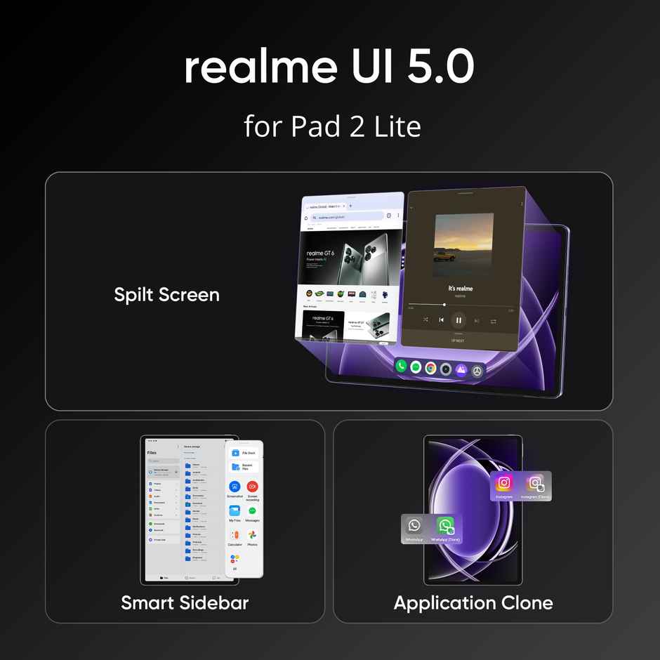 Realme Pad 2 Lite | 11.0" Display | 4GB RAM | 128GB ROM | Space Grey