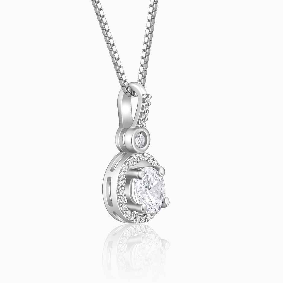 Giva Silver Drizzle Drop Pendant With Box Chain