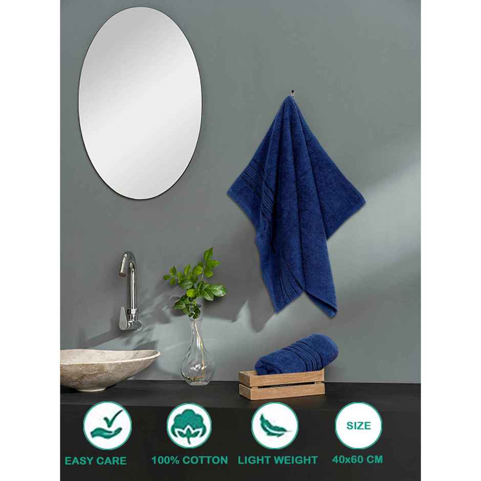 Dream Living Pure Cotton Hand Towel 400 Gsm | Navy - 40 x 60 cm
