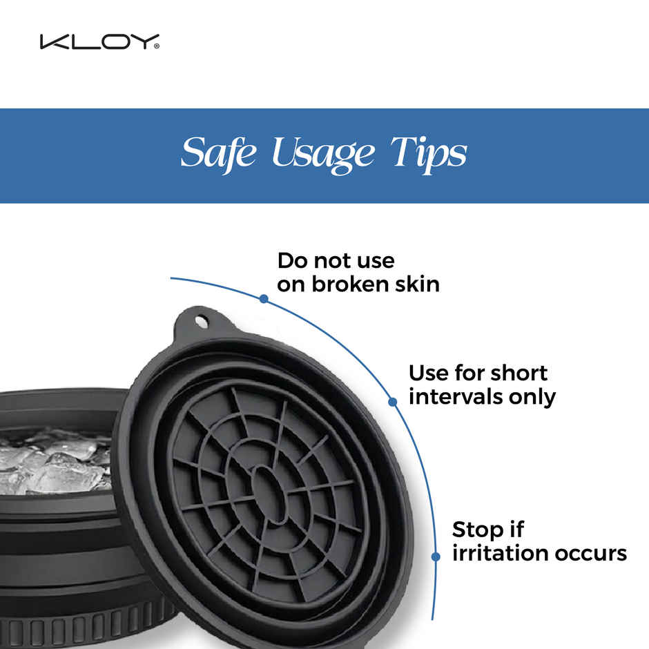 Kloy Collapsible Ice Facial Bowl for Face Cooling, Depuffing, Skin Tightening & Daily Skin Care
