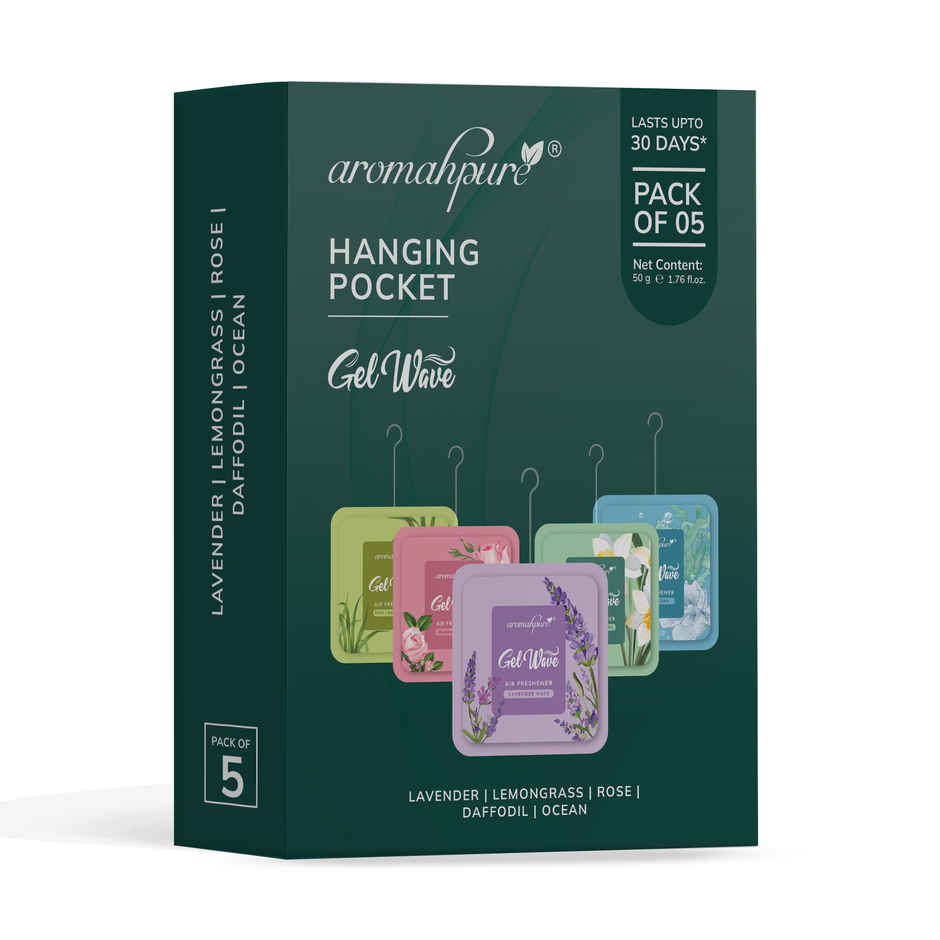 Aromahpure Gel Wave Bathroom Freshener | Assorted | Lasts Up to 30 Days