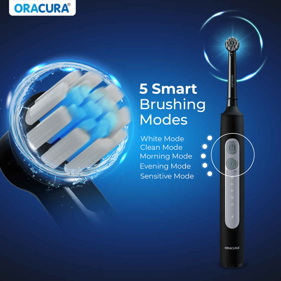 Oracura OB200 Oscillating Rechargeable Electric Toothbrush Black