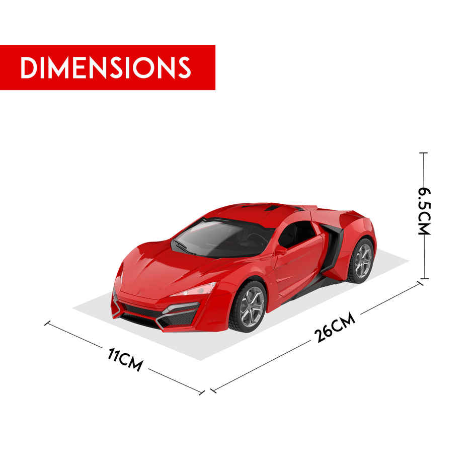 SEEDO Remote Control Car 1:16 , 2.4 GHz, USB Rechargeable,Fast Speed Hyper Beast Car | Red