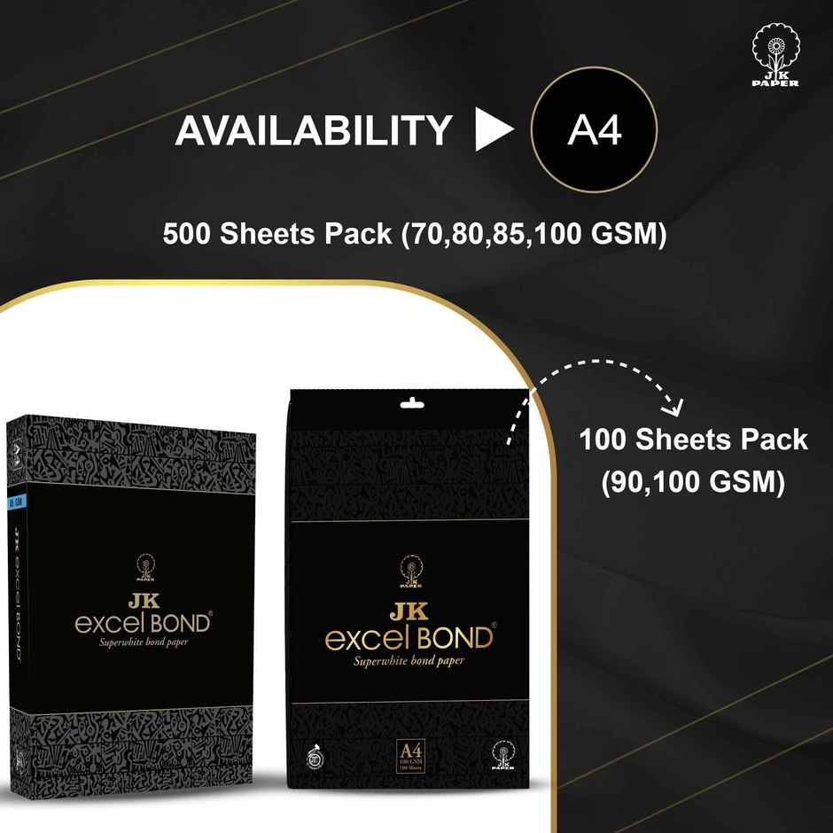 JK Paper Excel Bond - 85 GSM | A4 | 500 Sheets