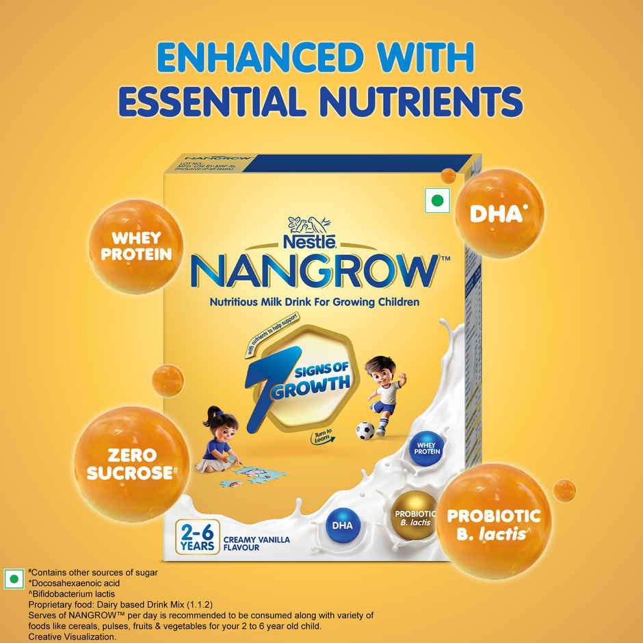 Nestle Nangrow Vanilla Drink Mix | For 2 - 6 years Kids