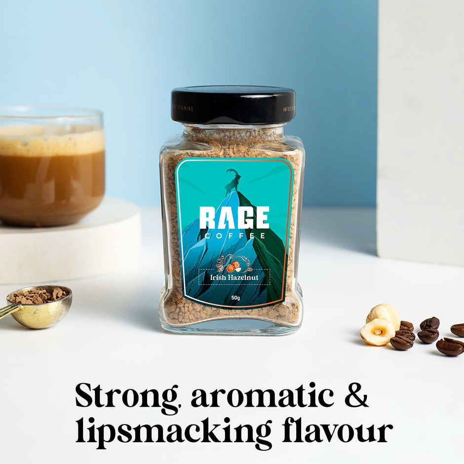 Rage Coffee Irish Hazelnut - Premium Arabica Instant Coffee