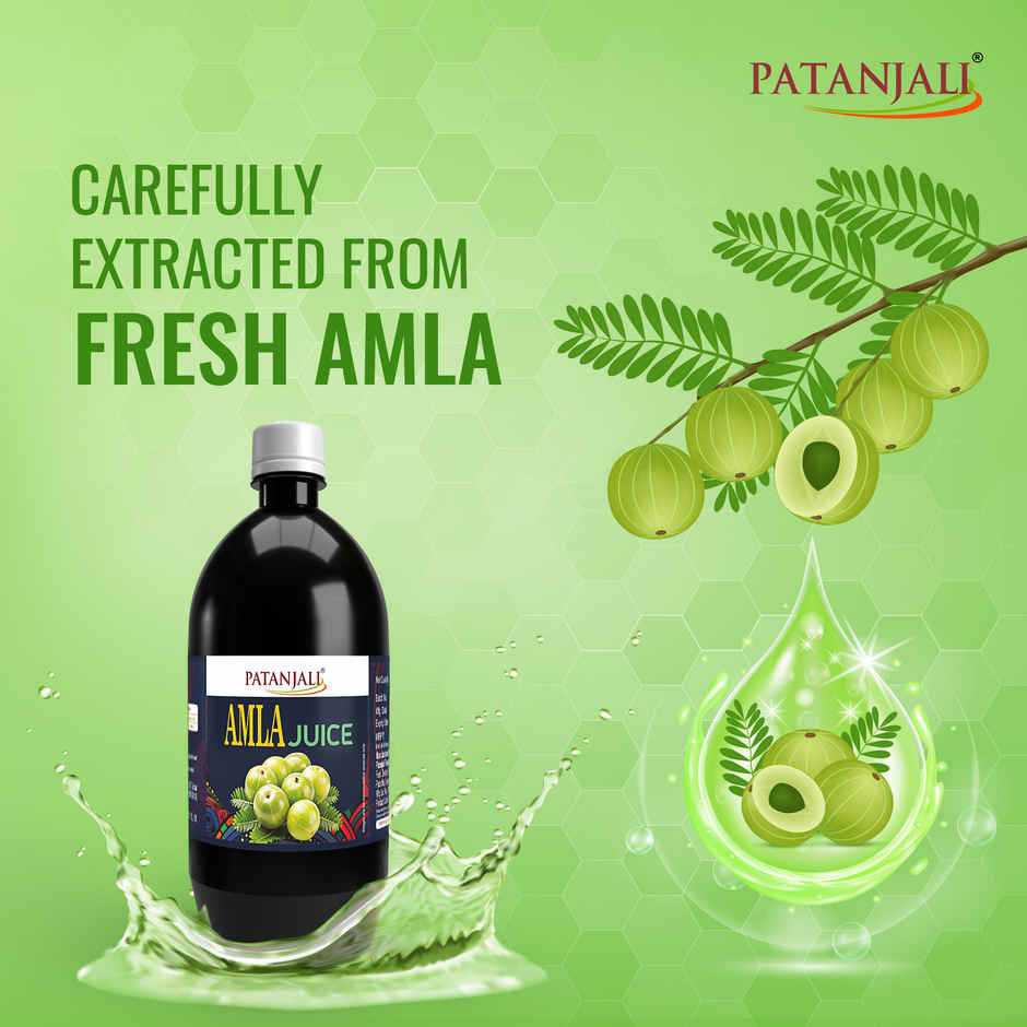 Patanjali Amla (Indian Gooseberry) Juice - Rich in Vitamin C, Immunity Booster