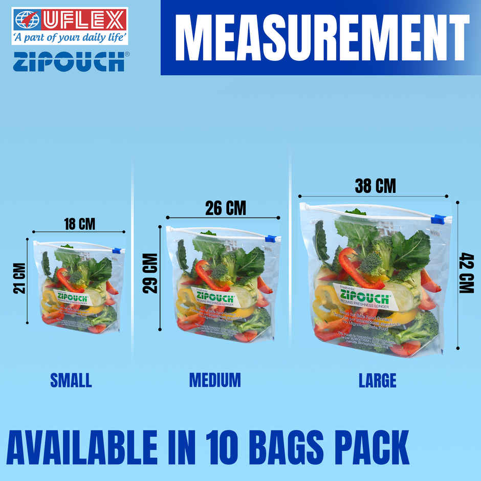 ZIPOUCH Slider Small Bags - 21.3 x 18 cm