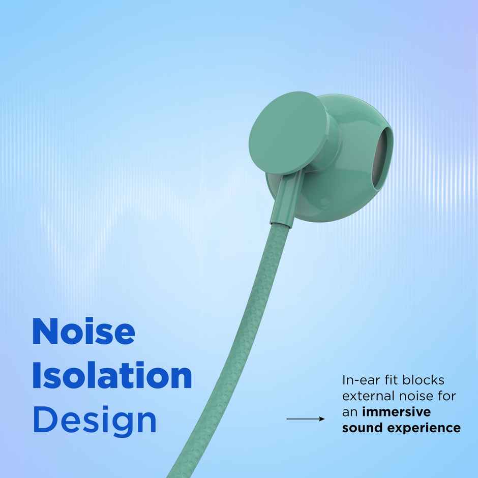 Aroma HF507 - 3.5mm Jack Clear Hi-Fi Sound With Volume Control Wired Earphone | Green