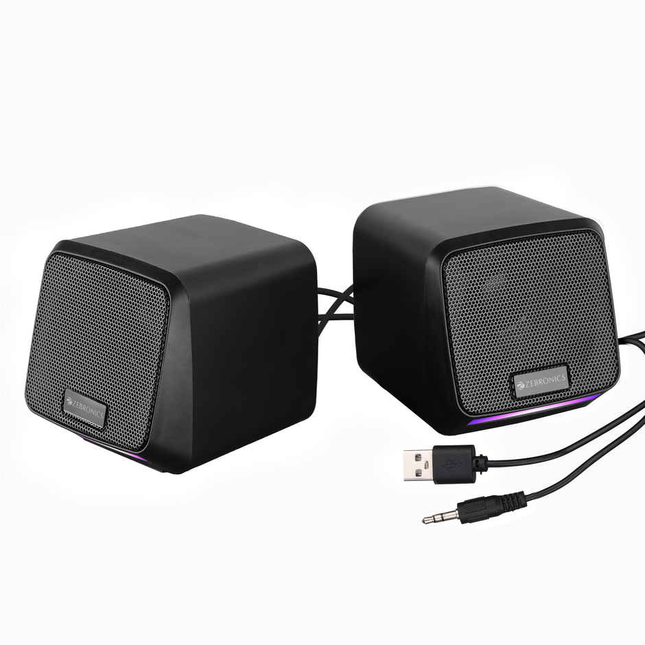 Zebronics Igloo 1 USB Speakers | 8W | LED | AUX | Volume Control | PC Laptop