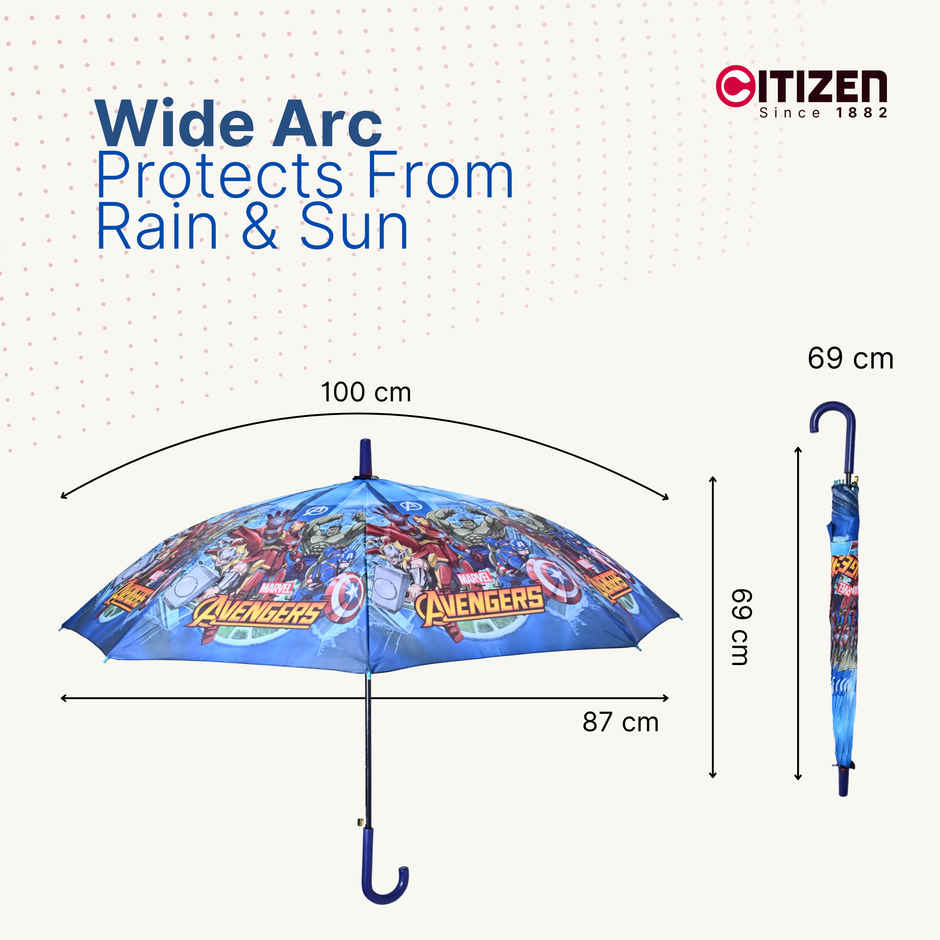 Citizen Kids School Umbrella | 2 Fold | 19 Inch | Avengers Printed