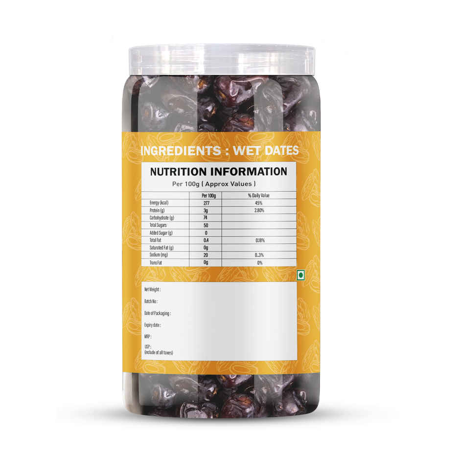 Nature's Choice Mazafati Black Dates Jar