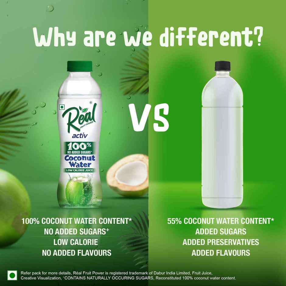 Real Activ Coconut Water | Refreshing Hydration with No Added Sugars