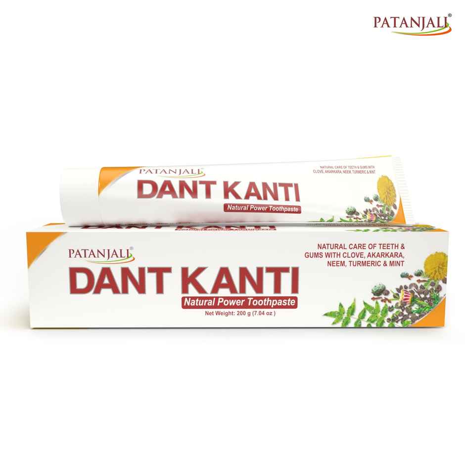 Patanjali Dant Kanti Natural Toothpaste Teeth Cleansers Paste For Strong Teeth and Gums Combo