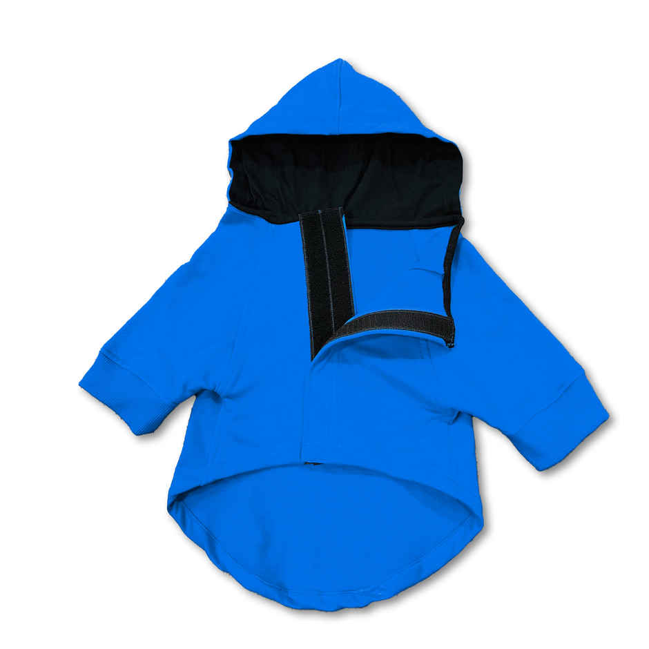 Pawsindia Dog Hoodie - Super Dog | L - Blue