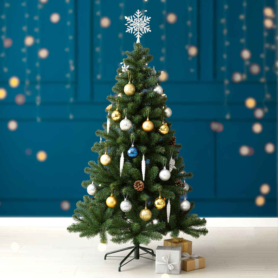 Artificial Christmas Tree | 4 ft | Ideal for Home, Office & Party Decor | Party Propz