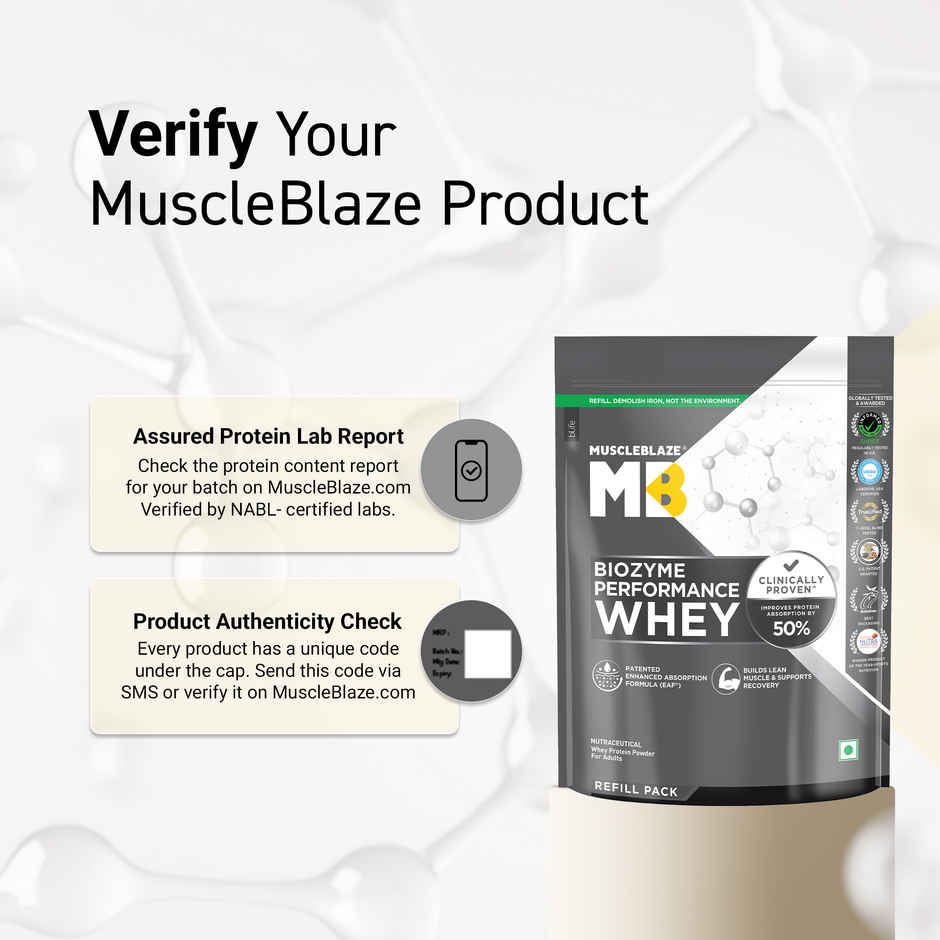 MuscleBlaze Biozyme Performance Whey Protein Powder (Rich Chocolate)