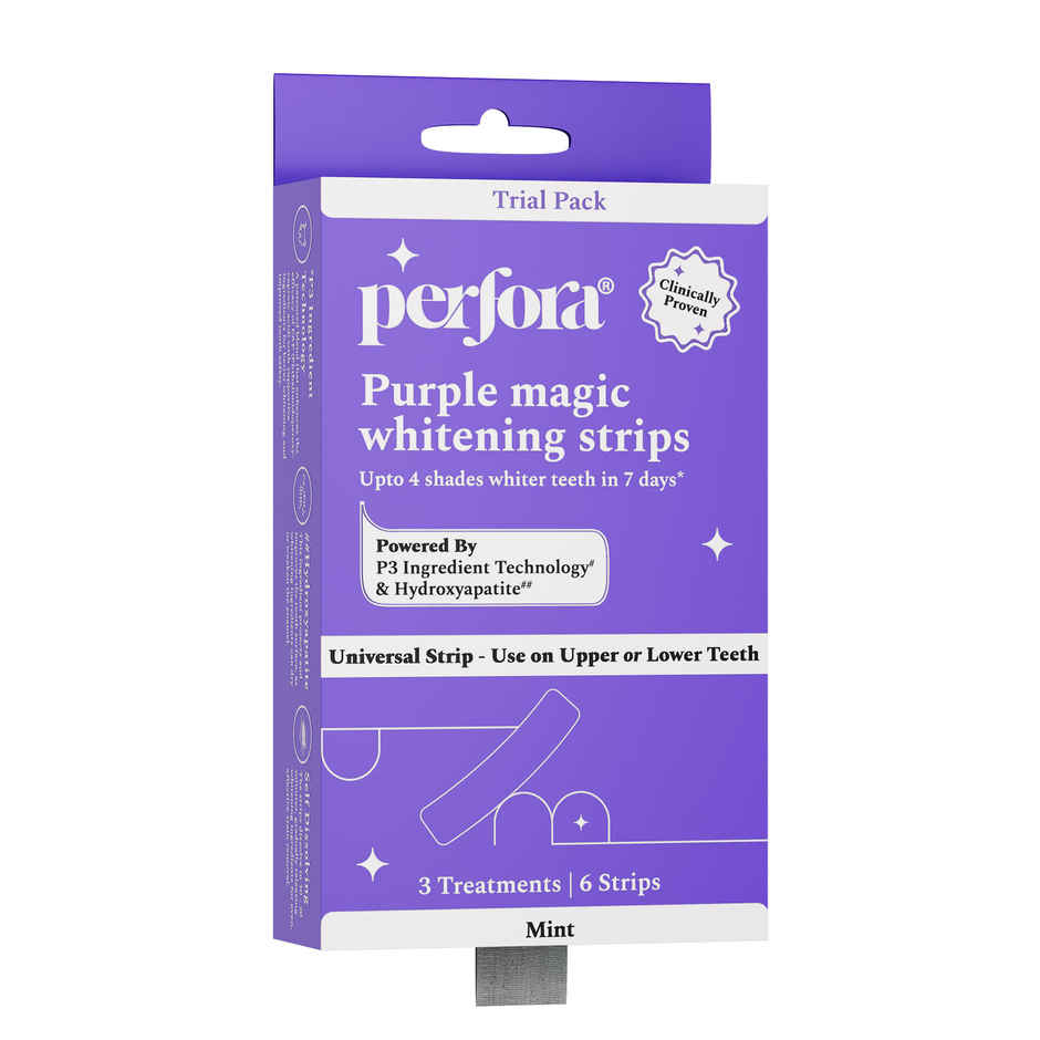 Perfora Purple Teeth Whitening Strips | 3 treatments 6 Strips