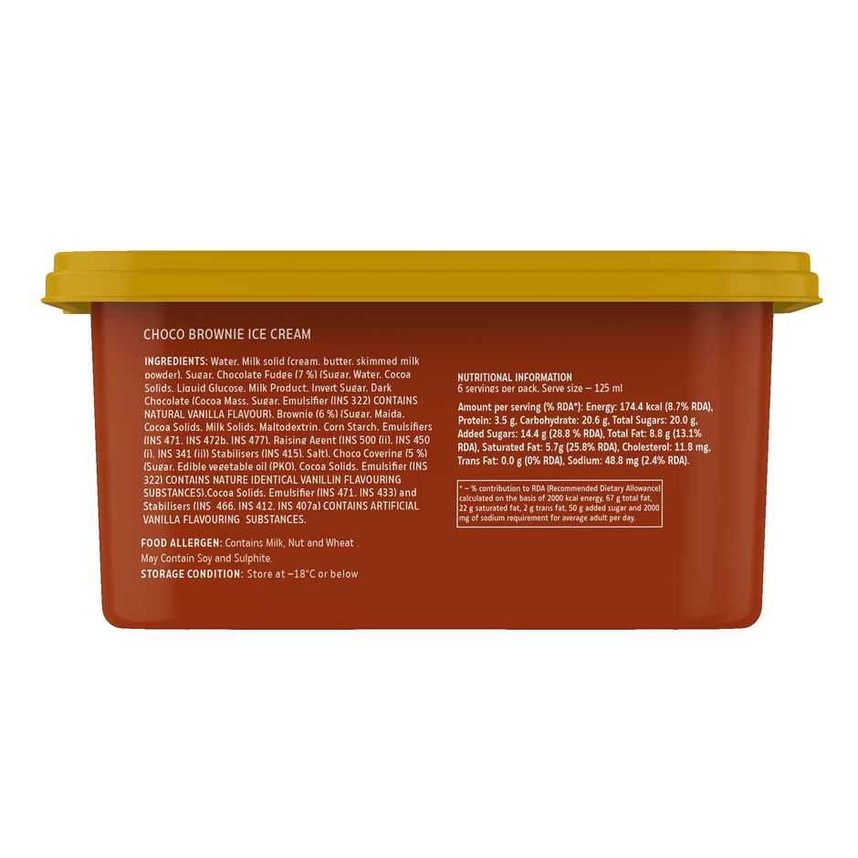 Hocco Choco Brownie Ice Cream Tub Combo