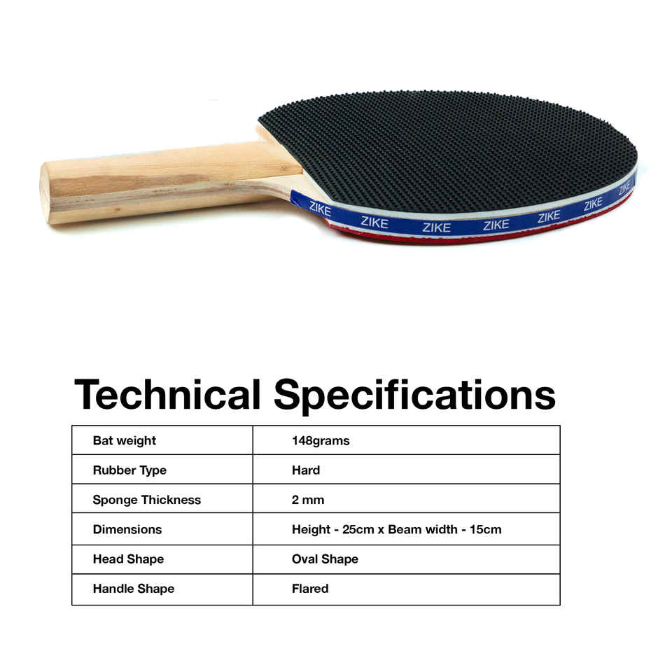 Zike 1 Star Table Tennis Set (2 Racquets & 3 Balls) assorted