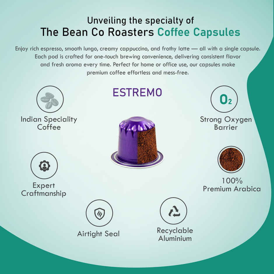 THE BEAN CO ROASTERS Estremo Coffee Capsules | Dark Roast