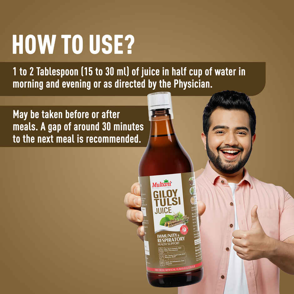Multani Giloy Tulsi Juice | Supports Immunity & Respiratory