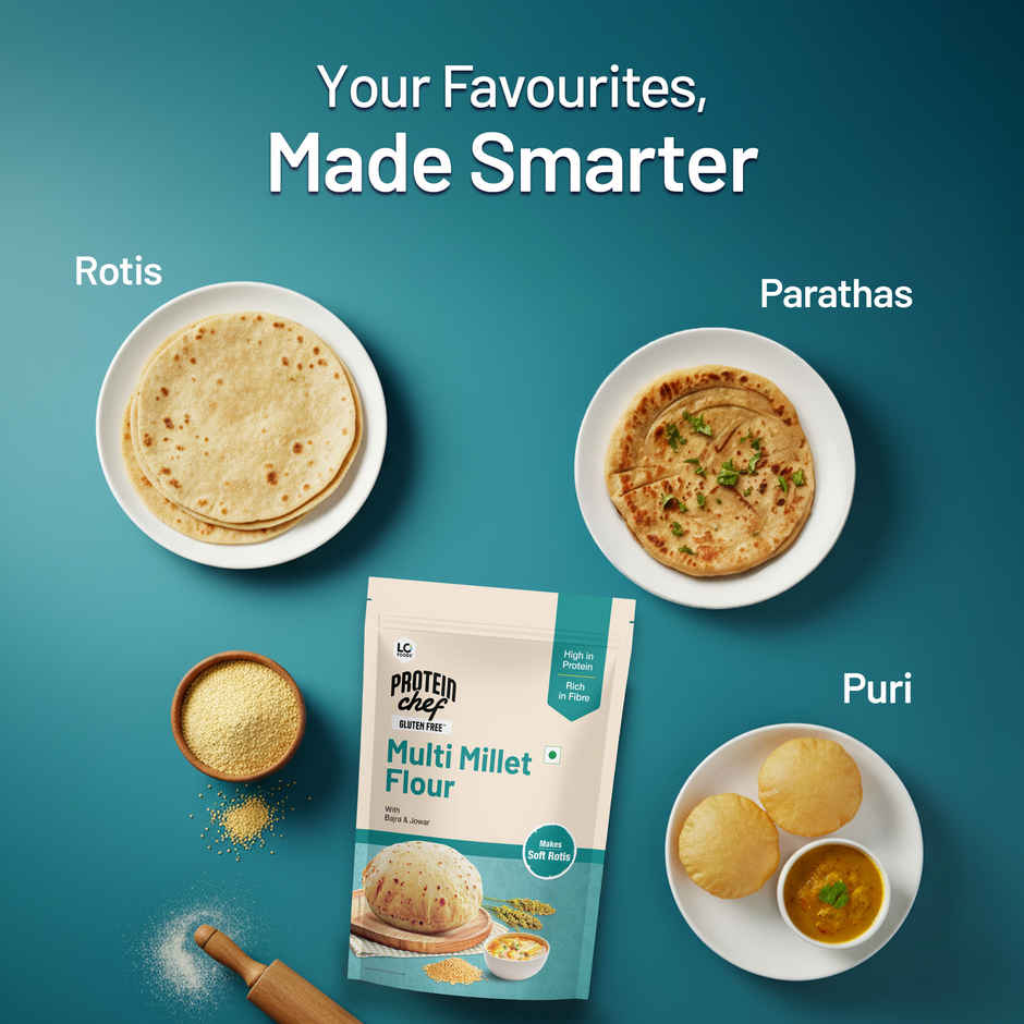 Lo Foods Gluten Free Atta | Jowar | Ragi Flour | Multi Millet Multigrain