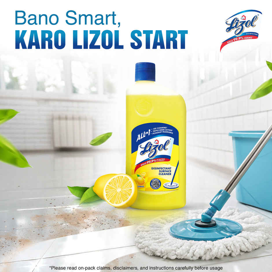 Lizol Disinfectant Surface & Floor Cleaner Liquid Citrus(1l), Harpic Disinfectant Toilet Cleaner Liquid Original(1l) & Colin Glass and Surface Cleaner Liquid Spray Regular(500ml) Combo