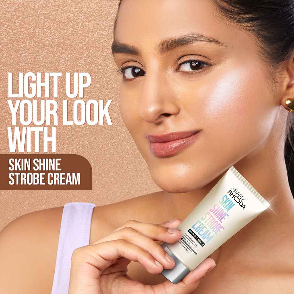 Hilary Rhoda Skin Shine Strobe Cream | Highlighter & Moisturiser | Sterling Silver - Shade 01