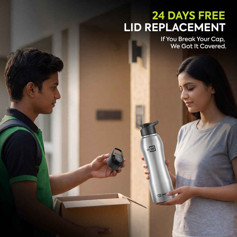 Pexpo Bistro 1000 ml Sports And Hiking Stainless Steel Water Bottle (Pack Of 1 Silver Steel)