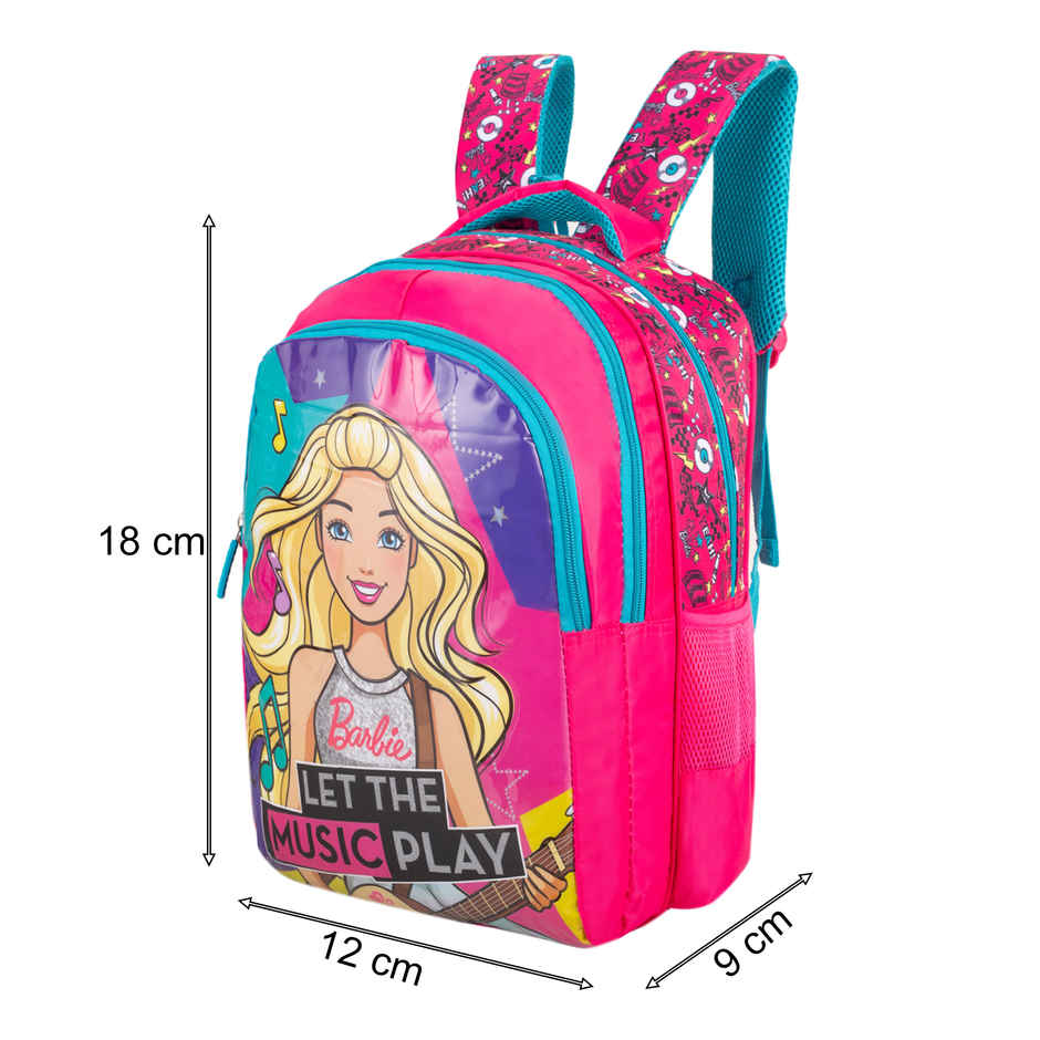 Striders Barbie School Bag for Girls Red Color 14 Inch Kids Backpack for School & Travel