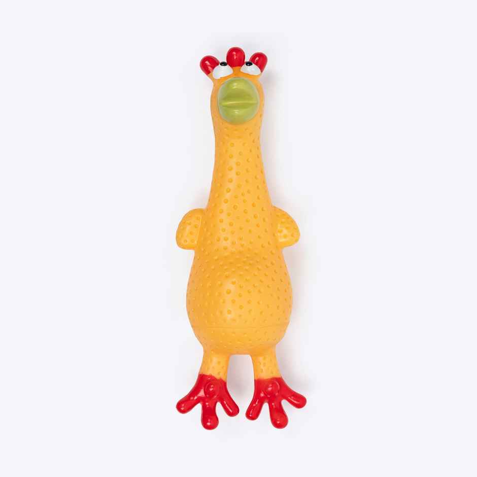 TLC Henny Penny Squeaky Chew Toy for Dogs Yellow