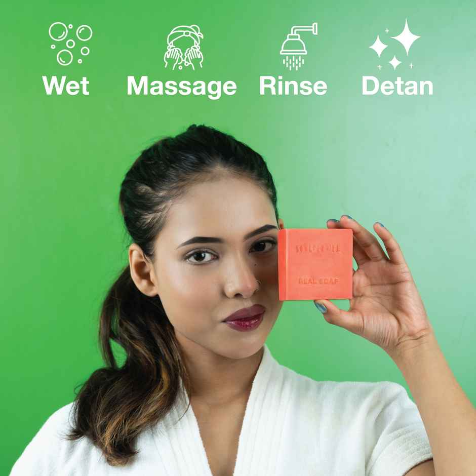 Soulflower Tomato Soap - Tan Removal & Moisturizer | Natural