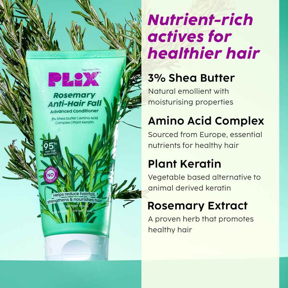 Plix The Plant Fix Rosemary Anti Hairfall Regime Combo - Shampoo & Conditioner