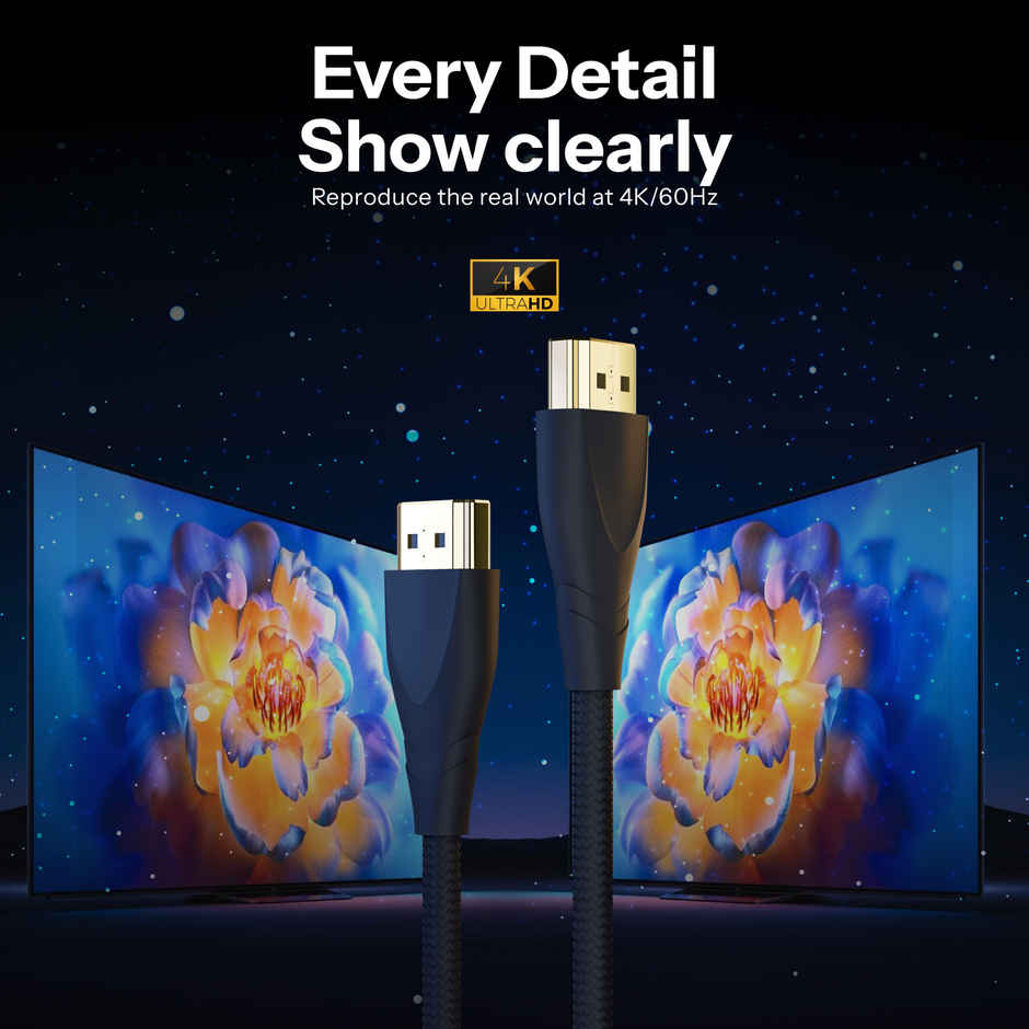 Ailkin HDMI Cable 2.1 | 3 M | 8K 60Hz, 4K 120Hz Ultra High Speed | Compatible HDMI Devices | Black