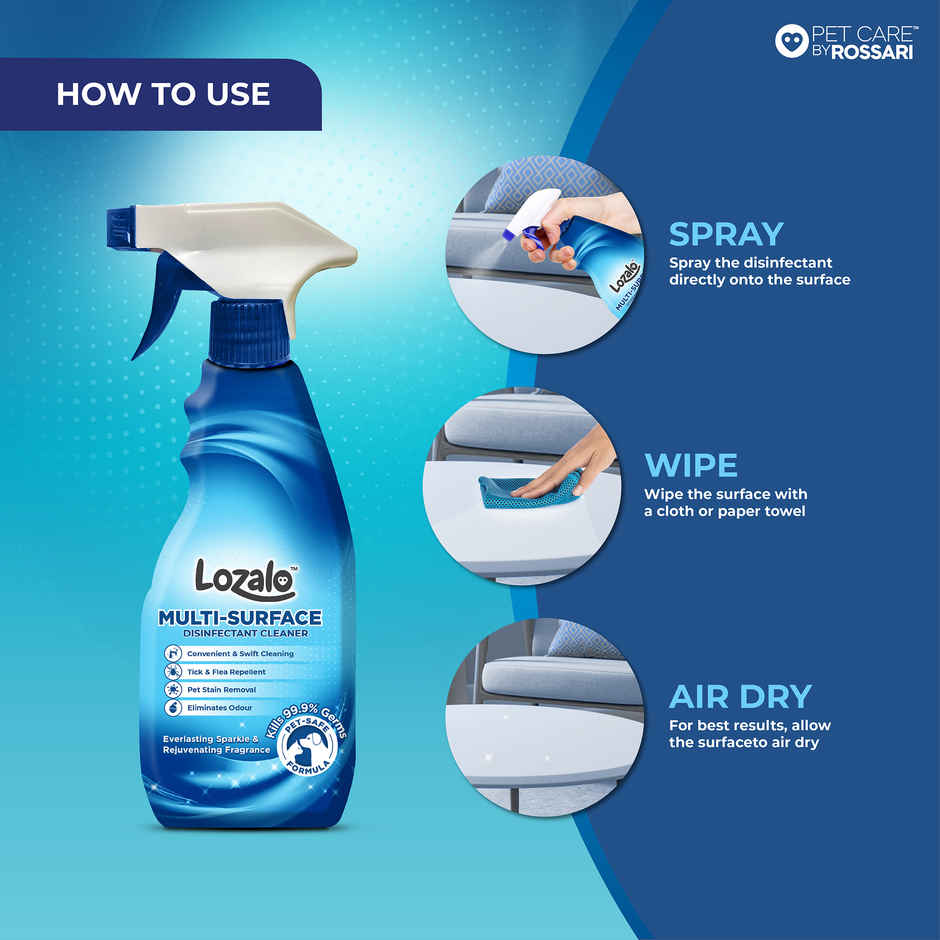 Lozalo Multi Surface Disinfectant Cleaner Spray for Pet Homes