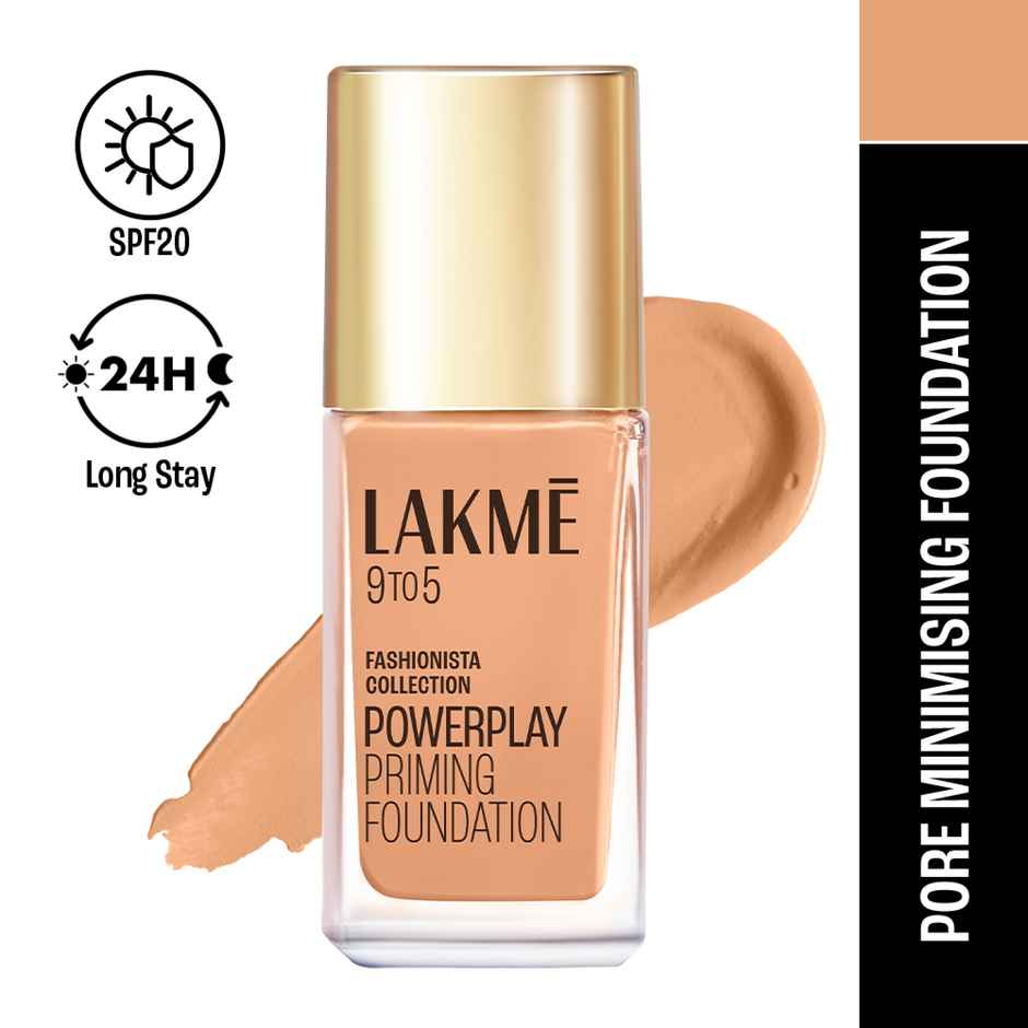 Lakme 9To5 Powerplay Priming Foundation Built In Primer Spf 20 - Neutral Medium