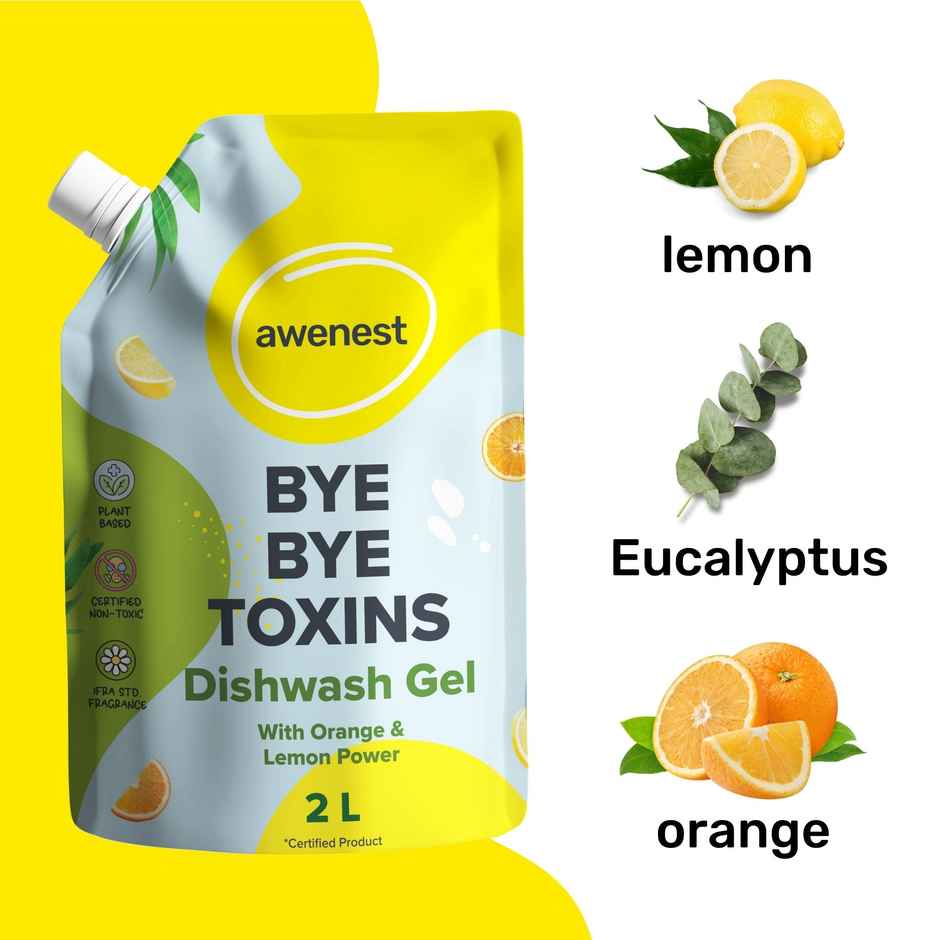 Awenest Orange and Lemon Bye-Bye Toxins Dishwash Gel