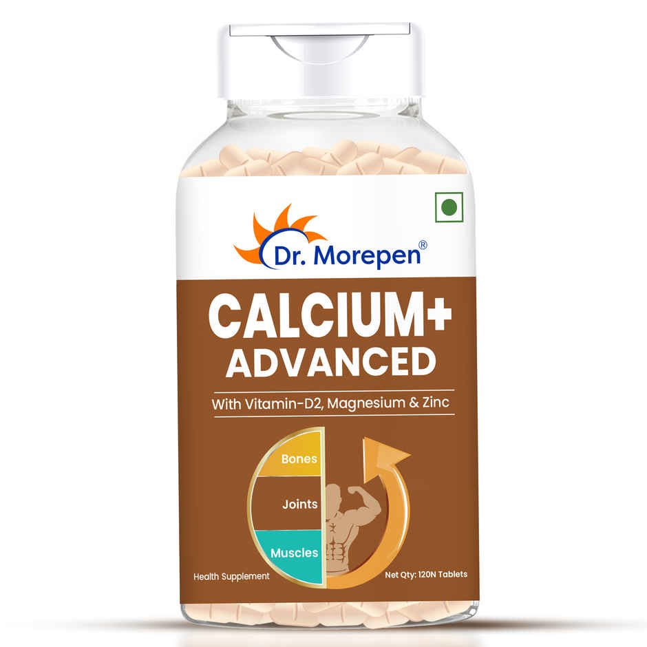 Dr. Morepen Calcium+ Advanced with Vitamin D2 Supports Muscle Function & Bone Health
