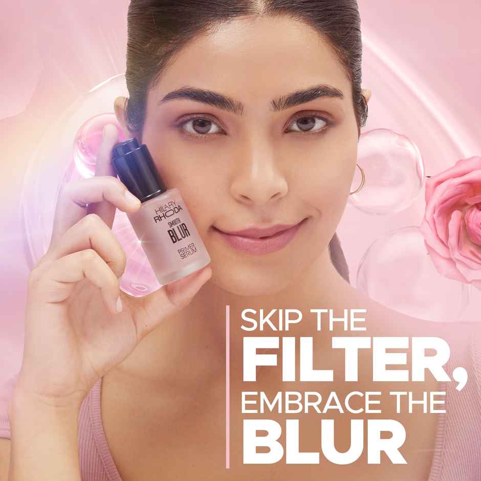 Hilary Rhoda Smooth Blur Primer Serum | Pore Minimising Serum for Face | Rose - Shade 01