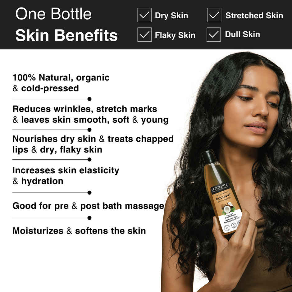 Soulflower Cold Pressed Coconut Hair Oil for Deep Nourishment