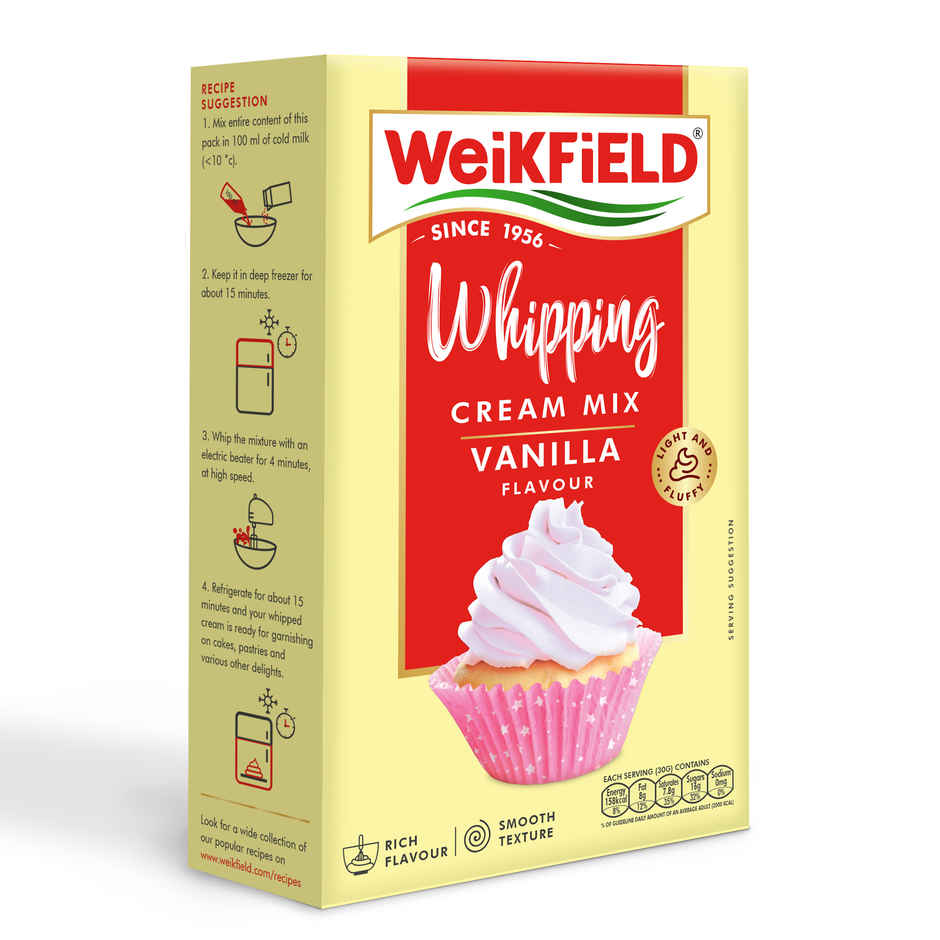 Weikfield Whipping Cream Mix Vanilla Flavour Carton