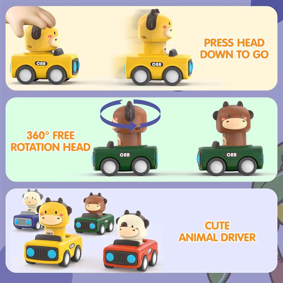 Kidology Press & Go Car Toys | Friction Car & Baby Toys | Kids Birthday Gift