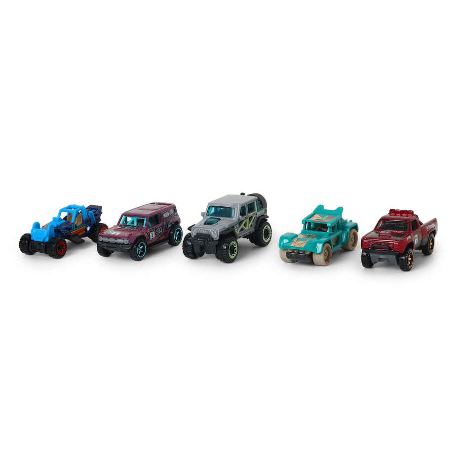 Hot Wheels 5-Car Pack of 1:64 Scale Vehicles BAJA-BLAZERS